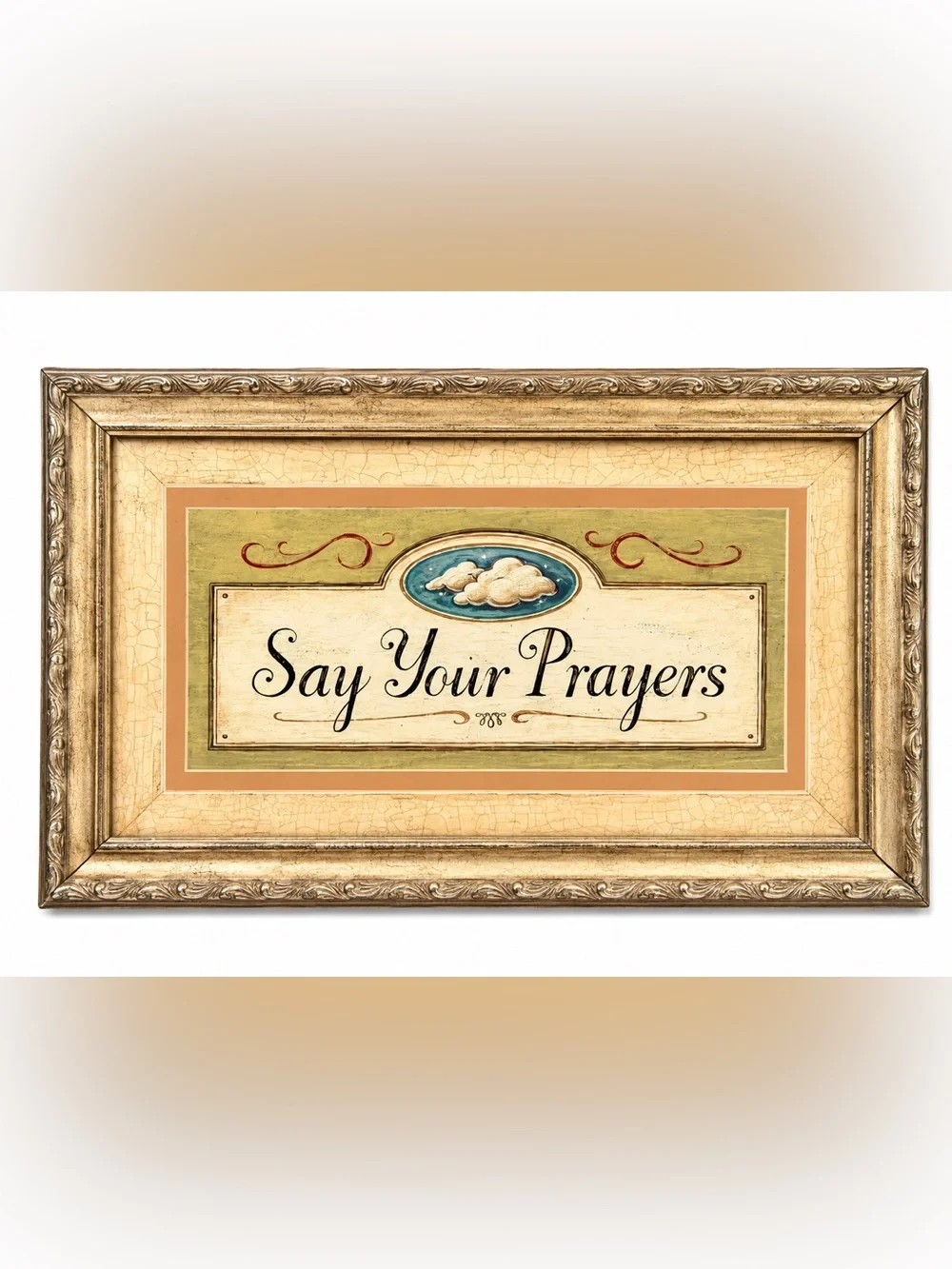 Say Your Prayers - Vintage 2006 - Glass Framed Lightweight Wall Art